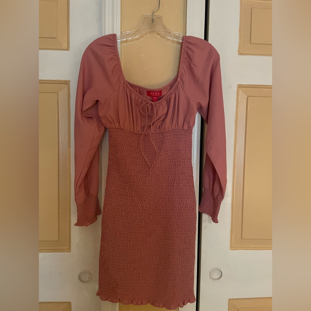 Guess Mauve Long Sleeve Dress